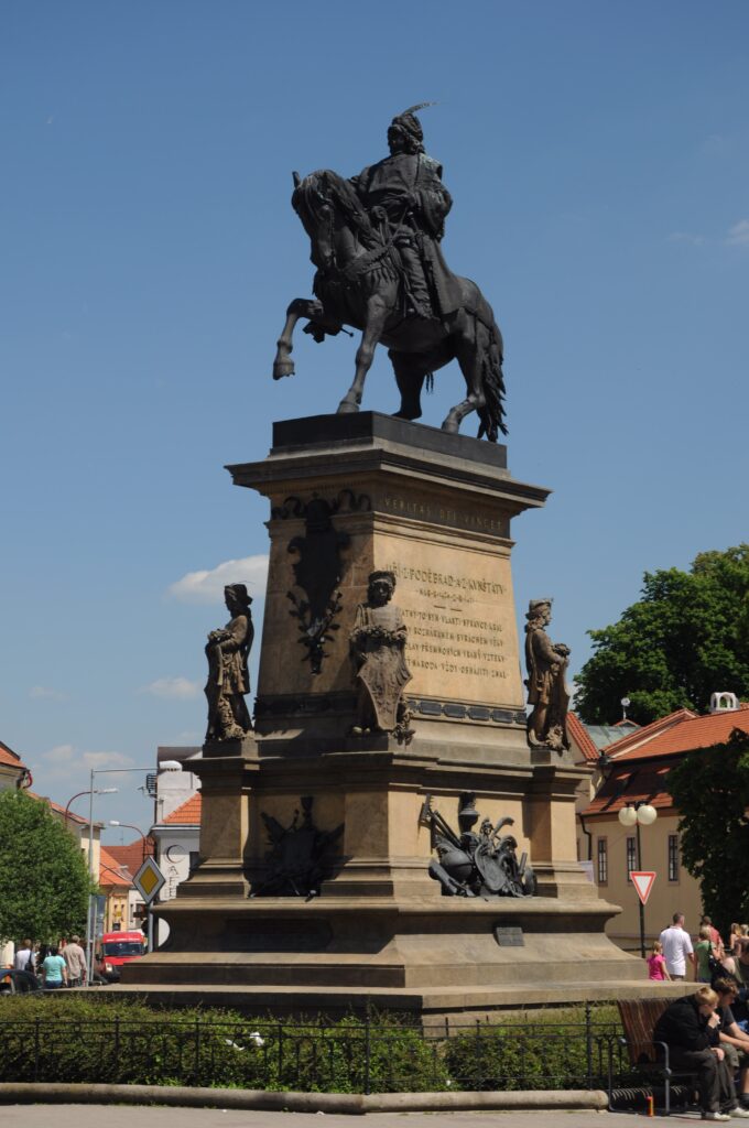 Lázně Poděbrady - pomník českého krále Jiřího z Poděbrad